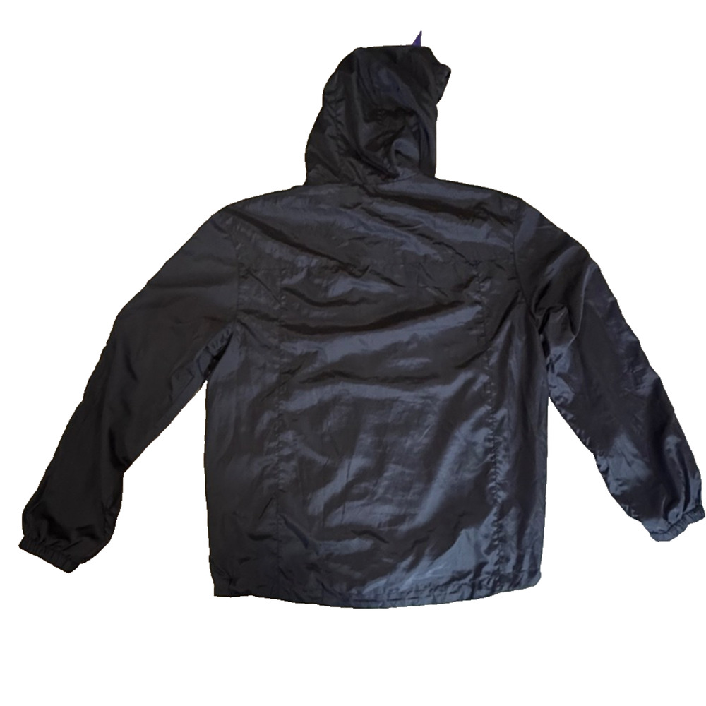 Disney World Epcot Flags Countries Mickey Black Windbreaker Rain Jacket Medium - Picture 6 of 6